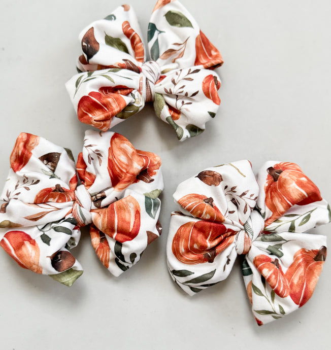 Oh pumpkin Clip bows