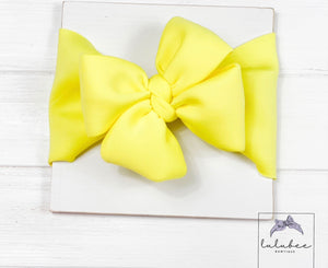 Bright yellow Scuba bow