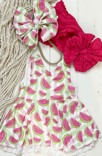 Peplum top and bow 6-12m (RTS)